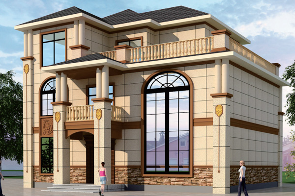 田园风三层轻钢结构房